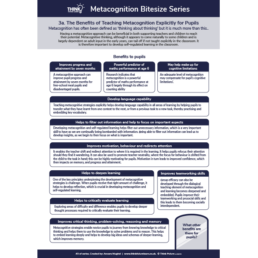 One pager 3a. The Benefits of Teaching Metacognition Explicitly for Pupils